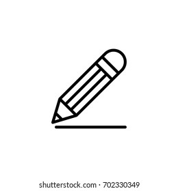 drawing pencil line black icon