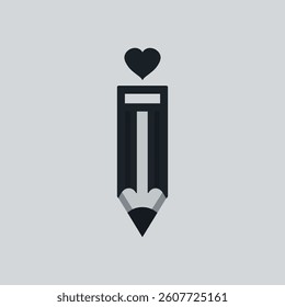 Drawing Pencil Minimal Logo Image Design