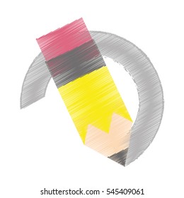 drawing pencil write school vector illustration eps 10