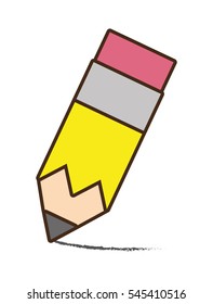 drawing pencil write school vector illustration eps 10