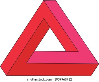 Drawing of the Penrose triangle