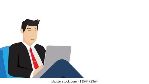Drawing people sitting computer