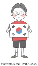 A drawing of a person cheering.