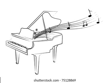 the drawing piano with melody