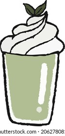 Drawing picture. Beverage for cafe menu. 