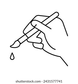 drawing picture line icon vector. drawing picture sign. isolated contour symbol black illustration