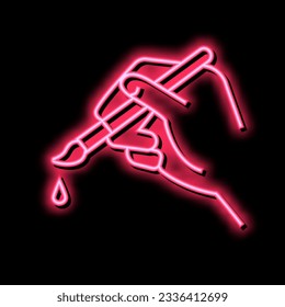 drawing picture neon light sign vector. drawing picture illustration