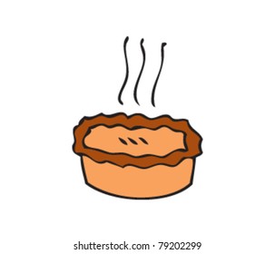 drawing of a pie