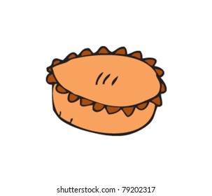 drawing of a pie