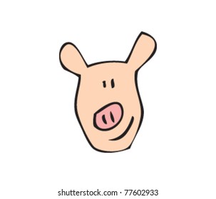 Drawing of a pig