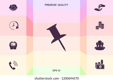 Drawing pin icon