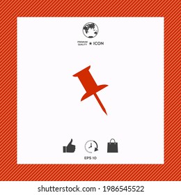 Icono del pasador de dibujo. Elemento para su diseño