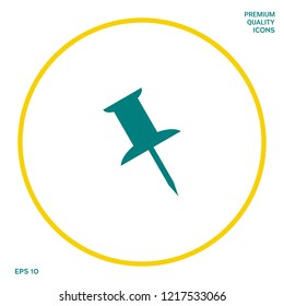 Drawing pin icon. Graphic elements for your design