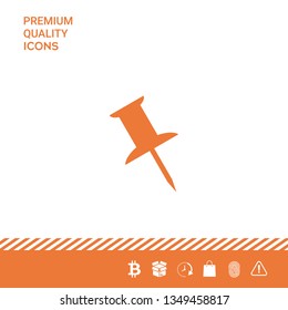 Drawing pin icon. Graphic elements for your design