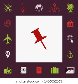Drawing pin icon. Graphic elements for your design