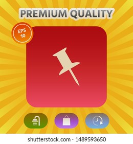 Drawing pin icon. Graphic elements for your design