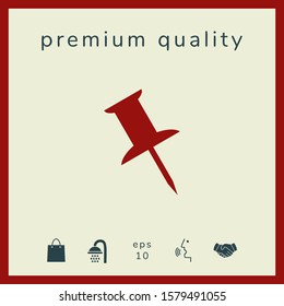Drawing pin icon. Graphic elements for your design