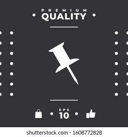 Drawing pin icon. Graphic elements for your design