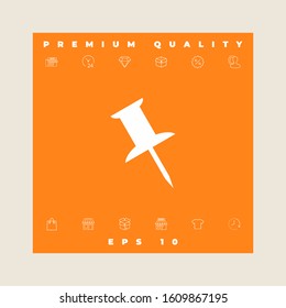 Drawing pin icon. Graphic elements for your design