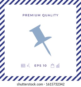 Drawing pin icon. Graphic elements for your design