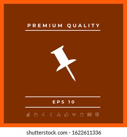 Drawing pin icon. Graphic elements for your design