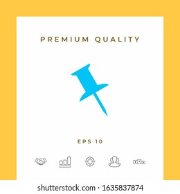 Drawing pin icon. Graphic elements for your design