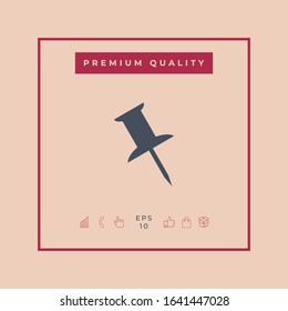 Drawing pin icon. Graphic elements for your design