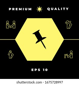 Pin-Symbol zeichnen. Grafische Elemente für Ihr Design