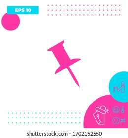 Icono de pasador de dibujo. Elementos gráficos para el diseño