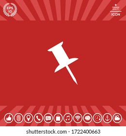 Drawing pin icon. Graphic elements for your design