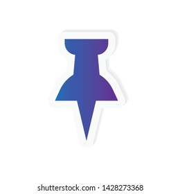 drawing pin icon- vector illustration