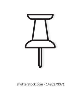 drawing pin icon- vector illustration