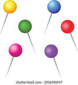 pasador de dibujo. el diseño de fondo para notas de papel y adjuntos de objetos organiza un conjunto de marcadores de color con datos adjuntos de esquina