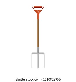 Drawing pitchfork on a white isolated background. Agricultural work, landscape design. Garden instruments.Rural life vector illustration.