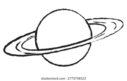 Drawing Planet Saturn Hand