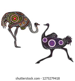 drawing points of Australian natives