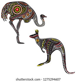 drawing points of Australian natives