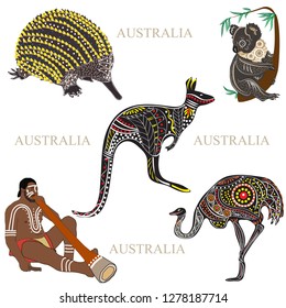drawing points of Australian natives