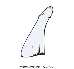 Drawing of a polar bear