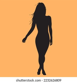 Dibujo de un retrato de una mujer hermosa. Vector. Retrato mínimo abstracto femenino. 