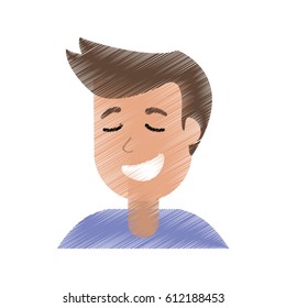 drawing portrait man smile