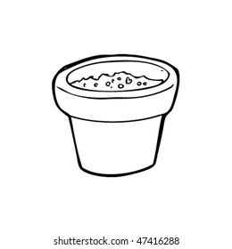 dibujo de una olla de tierra