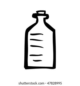 drawing of a pottery bottle