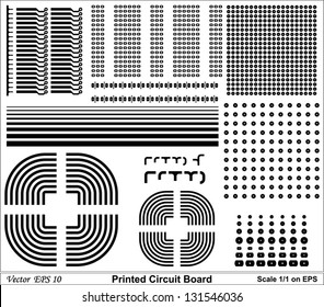 Drawing Printed circuit board of standard size for electronic circuit