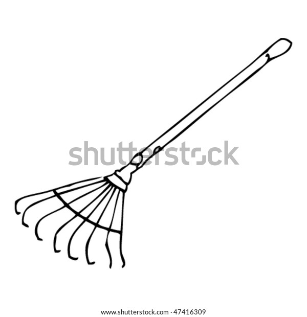 Drawing Rake Stock Vector (Royalty Free) 47416309