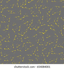 Drawing randomly scattered strokes with spots. Vector seamless pattern.Dark background