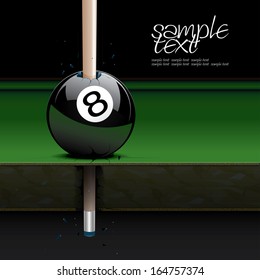 Drawing realistic billiard table and ball set 3