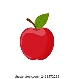 drawing a red apple on a white background