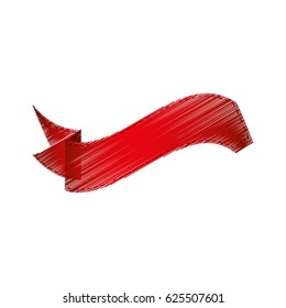 drawing red bookmarks ribbon image