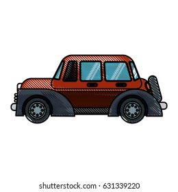 drawing red car windows wheel transport